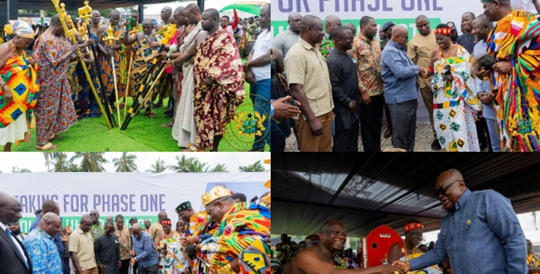 The project carries an estimated total cost of US$12bn. (Image source: The Republic of Ghana Presidency) Various images from the ceremony in Ghana