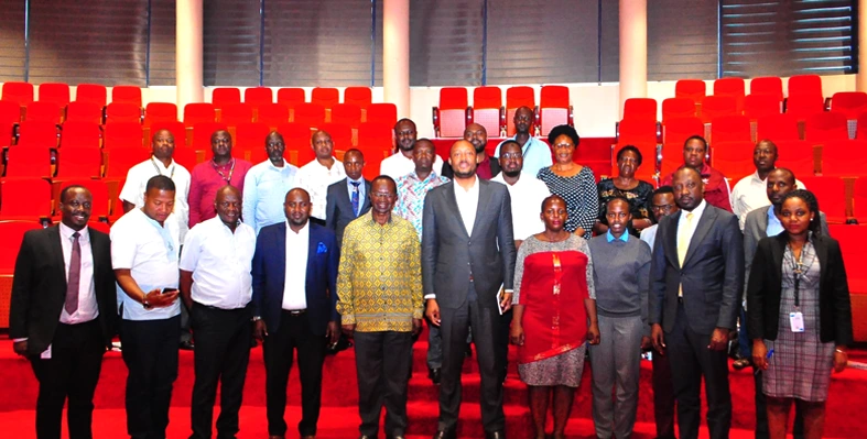 The initiative was unveiled at a meeting at the UIA head office. (Image source: UIA) The attendees of the UIA meeting posing for a picture together.