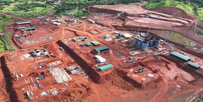 Kinieiro work nears completion. (Image source: Robex) Kiniero_mine_project_site_aerial_view