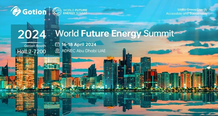 A skyline with information on Gotion's presence at WFES.