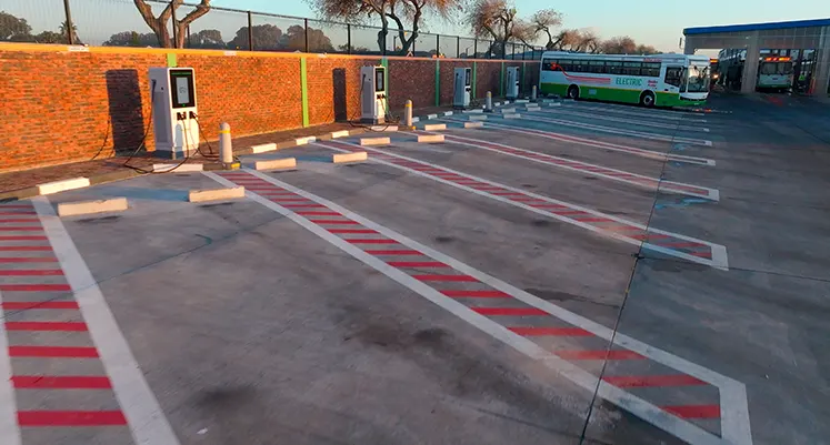 MaxiCharger DC Fast units installed by Autel Energy at Cape Town’s Arrowgate Depot, forming the backbone of South Africa’s largest EV bus charging hub with capacity to expand to 50 chargers and 120 buses by 2025. (Image source: Autel Energy) Autel_Energy_charging_stations_Cape_Town