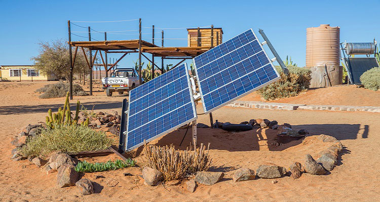 Solar panels in Africa.