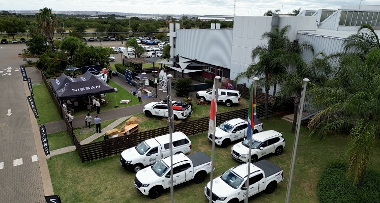 Nissan vehicles outside the factory in South Africa.
