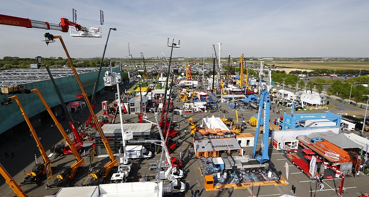 An overhead shot of the outside area of INTERMAT. 