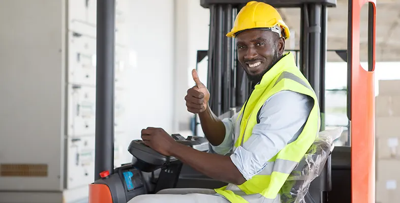 Chinese forklift makers shift focus to Africa as infrastructure growth fuels regional demand and localisation efforts African_warehouse_worker